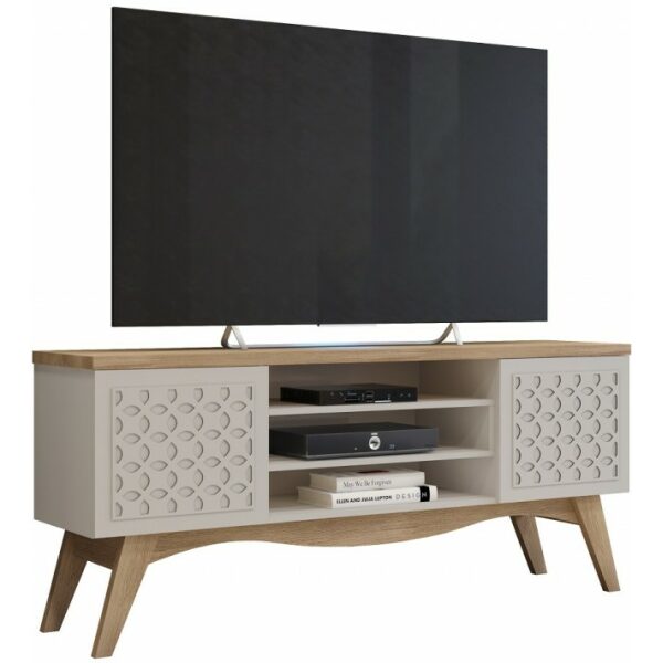 Mueble tv liz blanco roto y cedro 160 cms jpg