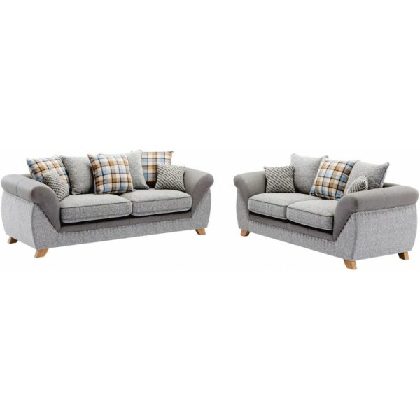 Set sofas cambridge 3 2 plazas tejido combinado gris con gris claro jpg