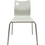 Silla amelie apilable acero inoxidable asiento laminado hpl blanco roto 1 jpg