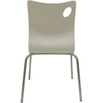 Silla amelie apilable acero inoxidable asiento laminado hpl blanco roto 3 jpg