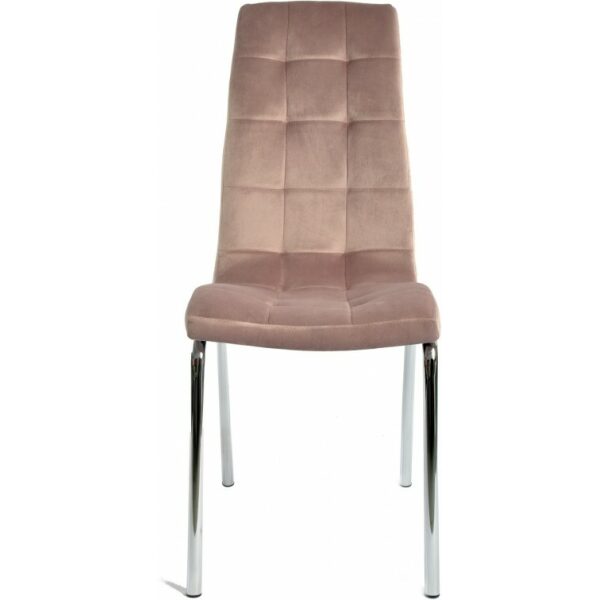 Silla aroa cromada tapizada velvet rosa 1 jpg