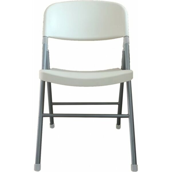 Silla beach plegable metal plata polipropileno blanco 1 jpg