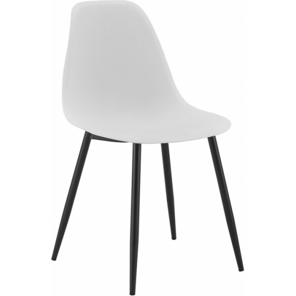 Silla cluny metal negro polipropileno blanco jpg