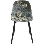 Silla horus metal tapizado velvet gris con trasera floral a juego 1 jpg