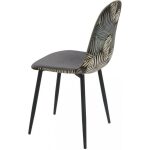 Silla horus metal tapizado velvet gris con trasera floral a juego jpg