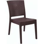 Silla lido apilable polipropileno marron chocolate jpg