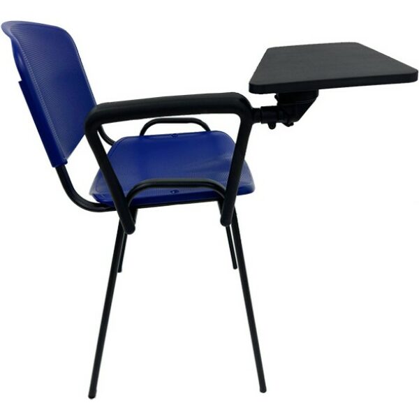 Silla niza con pala de escritura asiento y respaldo en plastico azul 1 jpg