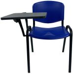 Silla niza con pala de escritura asiento y respaldo en plastico azul 2 jpg