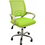 Sillon de oficina fiss new blanco gas basculante malla y tejido verde jpg