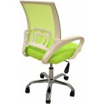 Sillon de oficina fiss new blanco gas basculante malla y tejido verde 3 jpg