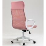 Sillon de oficina verton blanco malla y asiento rosa 2 jpg