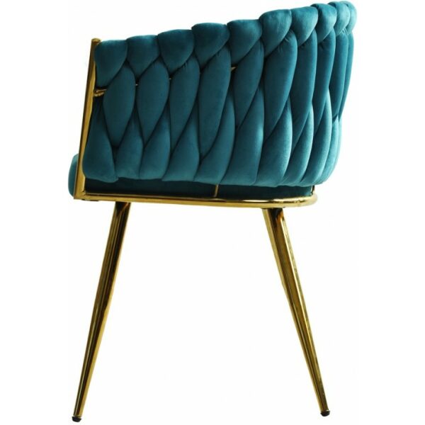 Sillon king metal dorado tapizado velvet turquesa 1 jpg