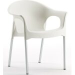 Sillon nilo aluminio apilable polipropileno blanco jpg