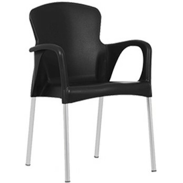 Sillon sena apilable polipropileno negro jpg