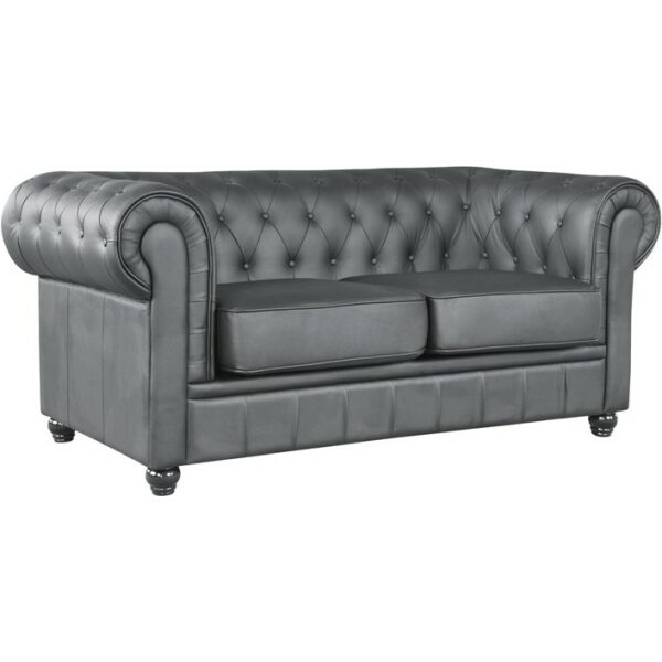 Sofa chester new 2 plazas similpiel negra 1 jpg