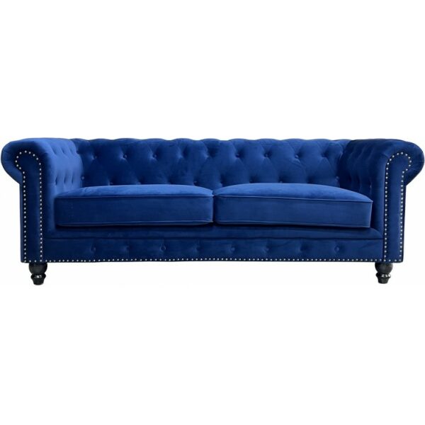 Sofa chester premium 3 plazas tapizado velvet azul navy jpg