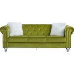 Sofa chester style 3 plazas tapizado velvet verde 38 1 jpg