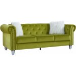 Sofa chester style 3 plazas tapizado velvet verde 38 jpg