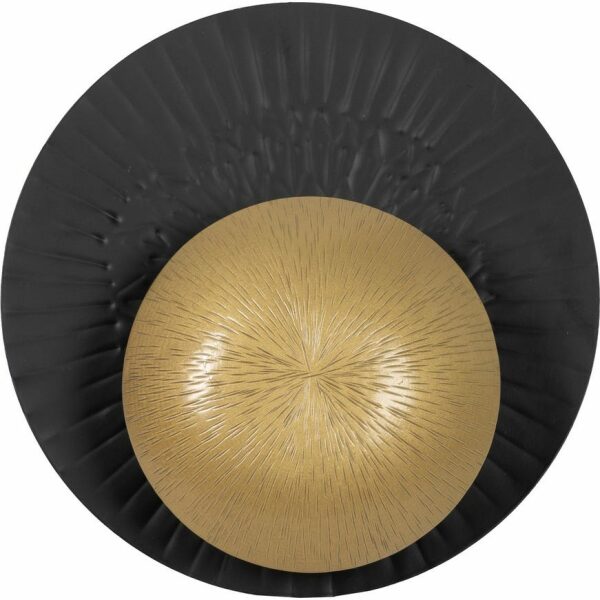 Aplique Pared Negro-Oro Metal 20 X 7 X 20 Cm