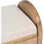 Banqueta-Baúl Natural Tejido-Madera 100 X 35 X 56 Cm