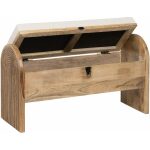 Banqueta-Baúl Natural Tejido-Madera 100 X 35 X 56 Cm