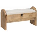 Banqueta-Baúl Natural Tejido-Madera 100 X 35 X 56 Cm