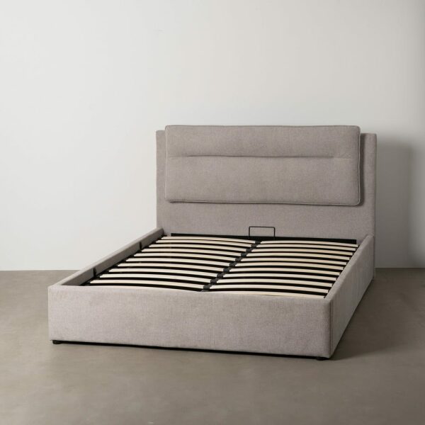 Cama Canapé Gris Tejido Dormitorio 164 X 214 X 110 Cm