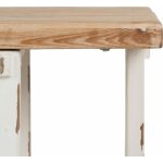 Consola Natural-Blanco Madera De Abeto 120 X 40 X 80 Cm