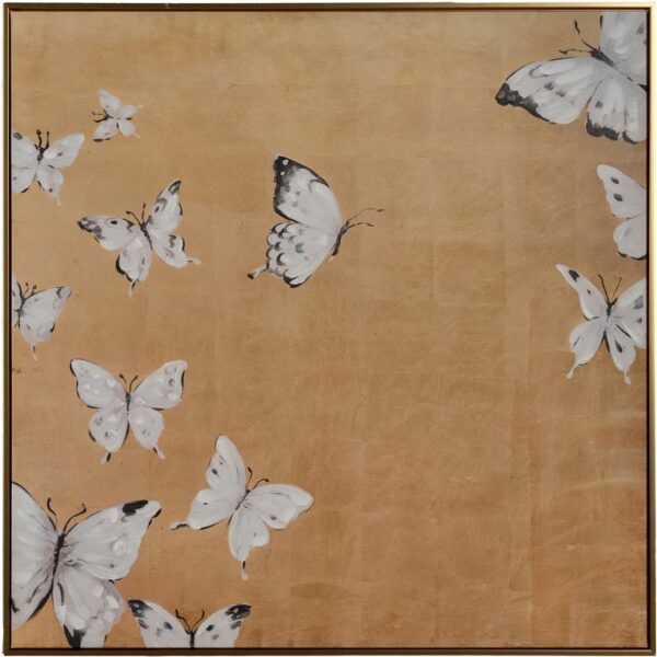 Cuadro Mariposas Lienzo Decoración 100 X 100 Cm