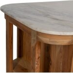 Isla Natural Mármol/Madera Cocina 155 X 70 X 88 Cm