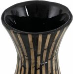 Jarrón Natural-Negro Papel Decoración 20 X 20 X 45 Cm