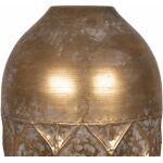 Jarrón Oro Metal Decoración 25 X 25 X 85 Cm