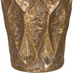 Jarrón Oro Metal Decoración 25 X 25 X 85 Cm