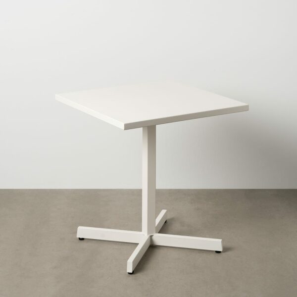 Mesa Auxiliar Plegable Blanco Acero 70 X 70 X 74 Cm