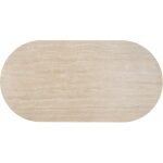 Mesa Comedor Beige Piedra Mdf Decoración 180 X 90 X 76 Cm