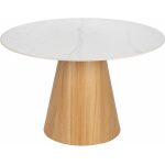 Mesa Comedor Blanco-Natural 120 X 120 X 75 Cm