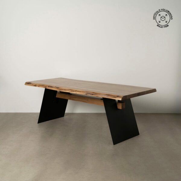 Mesa Comedor Madera-Metal Salón 220 X 100 X 77 Cm