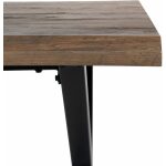 Mesa Comedor Marrón-Negro Dm-Metal Salón 180 X 90 X 75 Cm