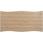 Mesa Comedor Natural-Crema Dm-Metal 180 X 90 X 75 Cm