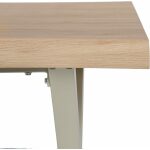 Mesa Comedor Natural-Crema Dm-Metal 180 X 90 X 75 Cm