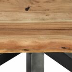 Mesa Comedor Natural-Negro 160 X 90 X 76 Cm