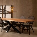 Mesa Comedor Natural-Negro 300 X 94 X 78 Cm