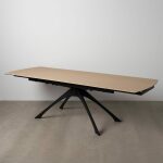 Mesa Extensible Natural-Negro 180 X 90 X 76 Cm