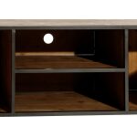 Mueble Tv Marrón-Negro Madera / Metal 150 X 40 X 49 Cm