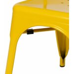Silla Amarillo Metal Dallas Industrial 45 X 52,50 X 85 Cm