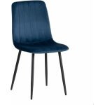 Silla Azul Oscuro Terciopelo Salón 45 X 51 X 88,50 Cm
