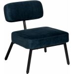 Silla Azul Tejido-Metal Decoración 58 X 59 X 71 Cm
