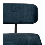 Silla Azul Tejido-Metal Decoración 58 X 59 X 71 Cm