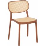 Silla Beige-Teja Polipropileno Salón 53,80 X 47,50 X 78 Cm