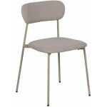 Silla Beige Tejido-Metal Contract 49 X 47 X 76 Cm
